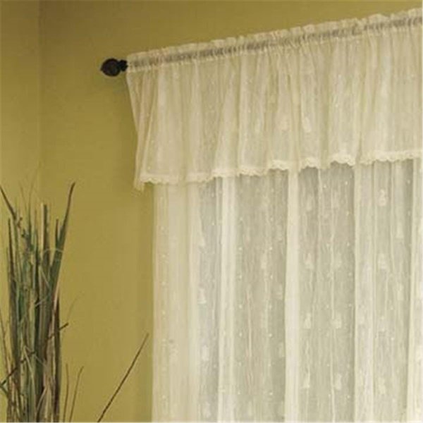 Heritage Lace Pineapple 45 x 15 in. Valance, White 7170W-4515